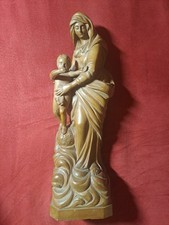 Scultura in Legno. Madonna con Bambino; inizi del '900; alt. cm 33