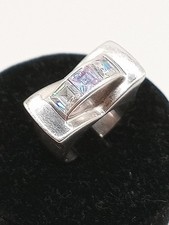 Anello vintage donna argento 925 zirconi Trilogy tipo diamanti misura 16