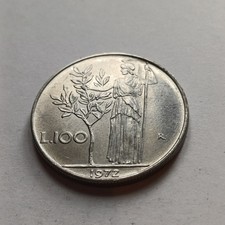 Moneta repubblica italiana 100 - italiana,