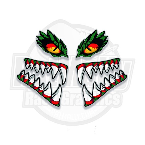 Monster stickers denti - monster, e
