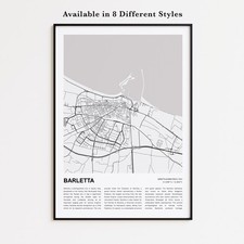 Stampa Mappa Barletta, Poster