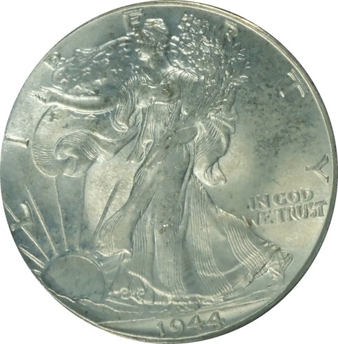 1944 ms65 walking liberty - walking,