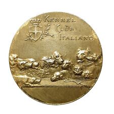 [NC] MEDAGLIA - KENNEL CLUB ITALIANO - 37 mm - 25 gr - ARGENTO DORATO