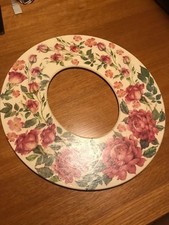 Cornice Ovale "Le Rose Rosa" in legno realizzata al decoupage