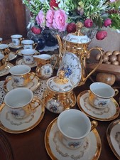 Servizio Da Caffè ×12 Porcellana Bavaria  Vintage Oro Zecchino