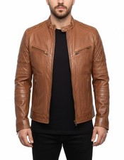 Giacca uomo vera pelle cafe