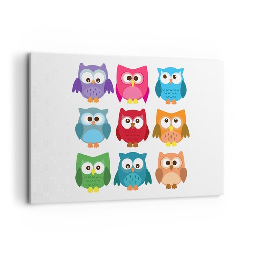 Quadro tela 120x80cm owls - su,