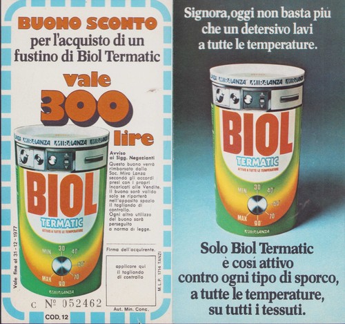 1977 detersivo biol - biol, termatic