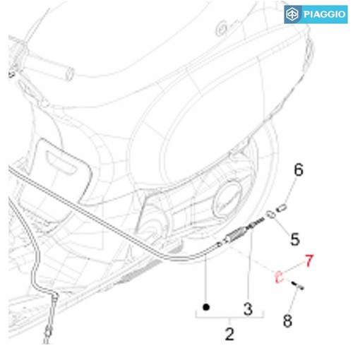Piaggio pi564497 attacco cavo - piaggio,