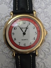 Orologio Vintage Kronos Al Quarzo Rosso E Oro
