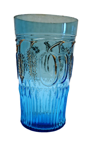 Blu vintage pressato vetro - vintage,