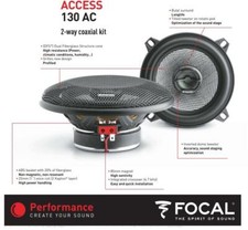 Focal 130AC Set di altoparlanti coassiali a 2 vie 13 cm (5.25") 100 Watt seri...
