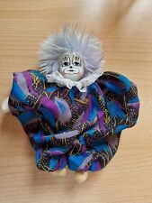 Pagliaccio "Gebr Glunz Hamburg" con testa in ceramica e vestito in stoffa