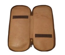 Portascarpe da viaggio in vera pelle, porta scarpe Italia anni 50