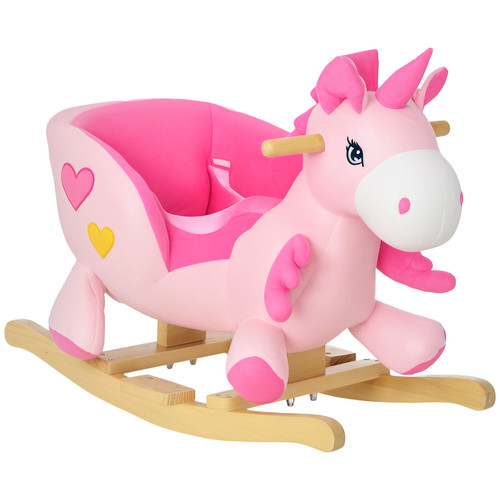 Homcom unicorno dondolo - homcom, con