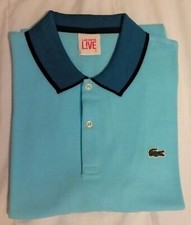 Lacoste maglietta polo azzurro taglia 5 maniche corte