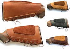 Copertura protezione buttstock fucile vera pelle butt stock supporto guancia scamosciata