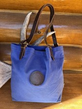 Duluth Pack Borsa da Mercato in Pelle Tela Blu 14 x 12 x 6