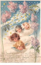 Angeli - N°74869 - Teste Di Angeli Tra I Rami Di Lillà