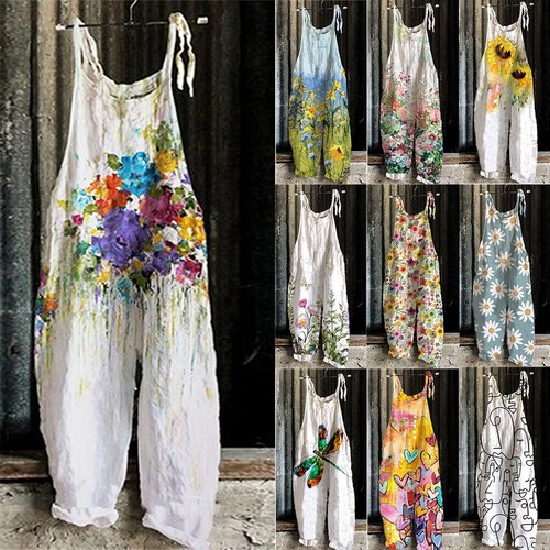 Salopette donna floreale