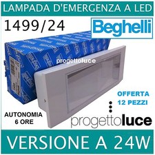 12 PEZZI LAMPADA EMERGENZA