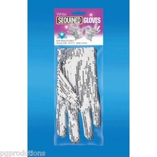 2 GUANTI PAILLETTES ARGENTO MJ