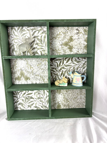 Scaffale legno verde 11x10 - legno, 11x10"