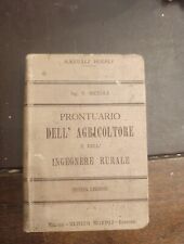PRONTUARIO DELL'AGRICOLTURA E DELL'INGEGNERE RURALE HOEPLI MANCANTE FRONTESPIZIO