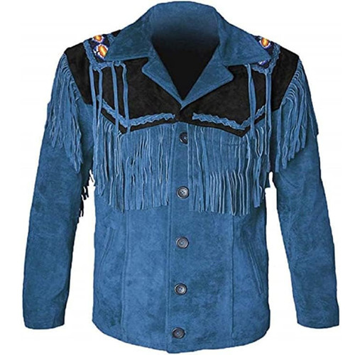 Giacca uomo blu western - blu,