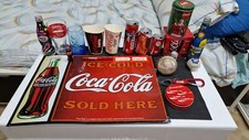 LOTTO COCA COLA LATTINE, BOTTIGLIE, TAZZA, TARGA, ACCENDINO, PORTACHIAVI (FOTO) 
