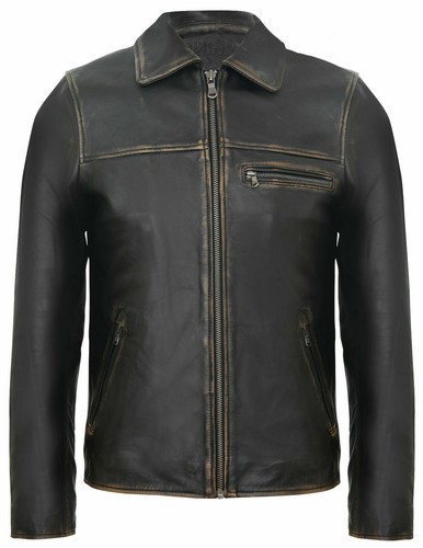 Giacca biker vintage nera - da,