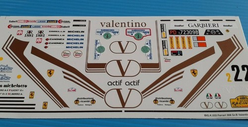 Decal ferrari 308 gr b - 1/24,