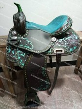 Sella western in pelle fatta a