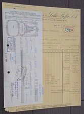 MILANO 1938_Dott. INVERNI & DELLA-BEFFA  S.A._ESTRATTI PIANTE MEDICINALI_FATTURA
