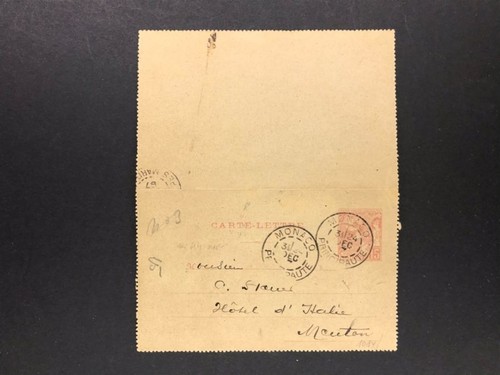 Monaco intero postale per - -,