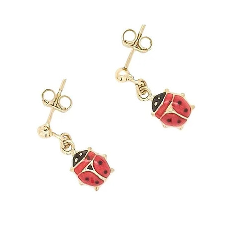 Orecchini oro coccinelle - orecchini,