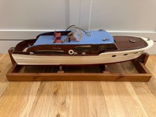 Barca vintage Chris Craft 32" scala 1/20 radiocomandata in legno con supporto - spedizione gratuita!