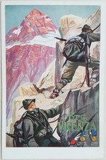 CARTOLINA 9 REGGIMENTO ALPINI BATTAGLIONE VICENZA ALPINISMO MILITARE MONTAGNA M3