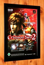 2004 Crimson Sea 2 PS2 Nintendo DS VECCHIO RARO POSTER PROMOZIONALE / PAGINA PUBBLICITARIA INCORNICIATO