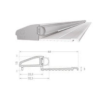 Soglia Antipioggia Drenante in Alluminio Pavimento per Porte e Infissi ULISSE