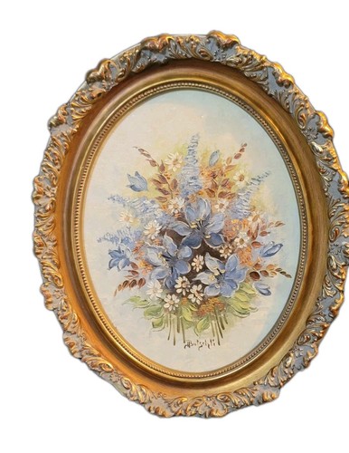 Vintage floral oil painting
