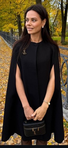 Poncho cappotto zara nero - cappotto,
