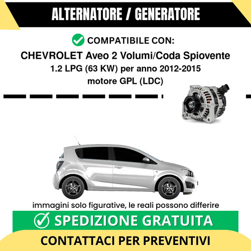 Alternatore chevrolet aveo - chevrolet, 2