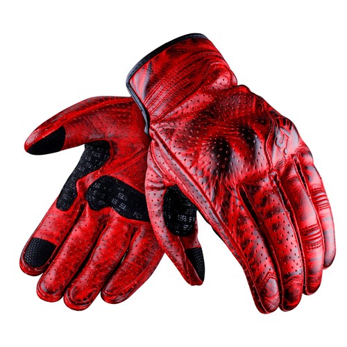 Moto guanti pelle estivo - pelle,