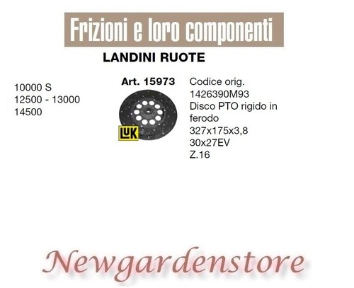 Disco frizione 15973 landini - frizione,
