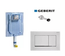 GEBERIT CASSETTA INCASSO COMPLETA  CON PLACCA SIGMA 30 BIANCA/CROMO/BIANCA