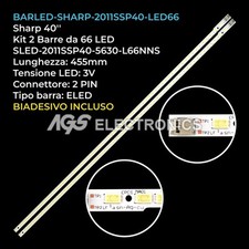 KIT 2 BARRE STRIP 66 LED TV