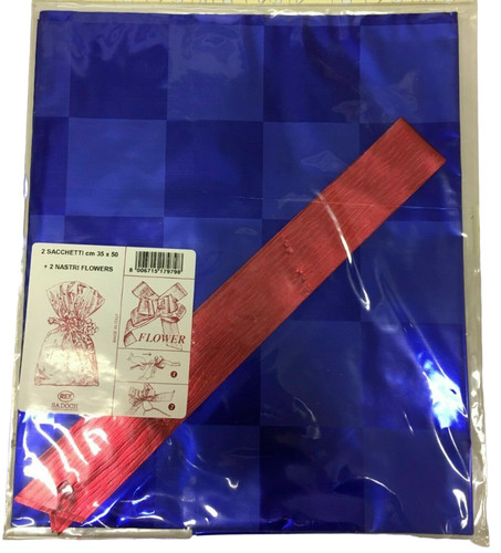 Sacchetti regalo blu fiocco - regalo,