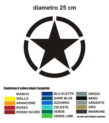 Adesivo stella militare auto - stella,