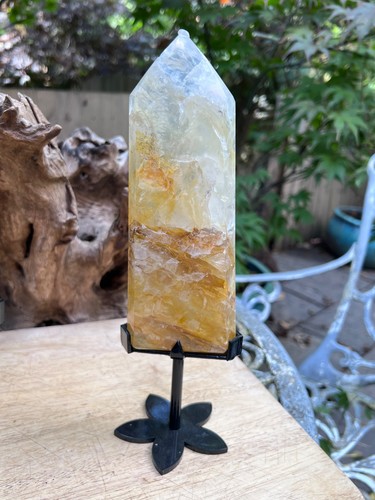 Golden healer quartz point - golden,